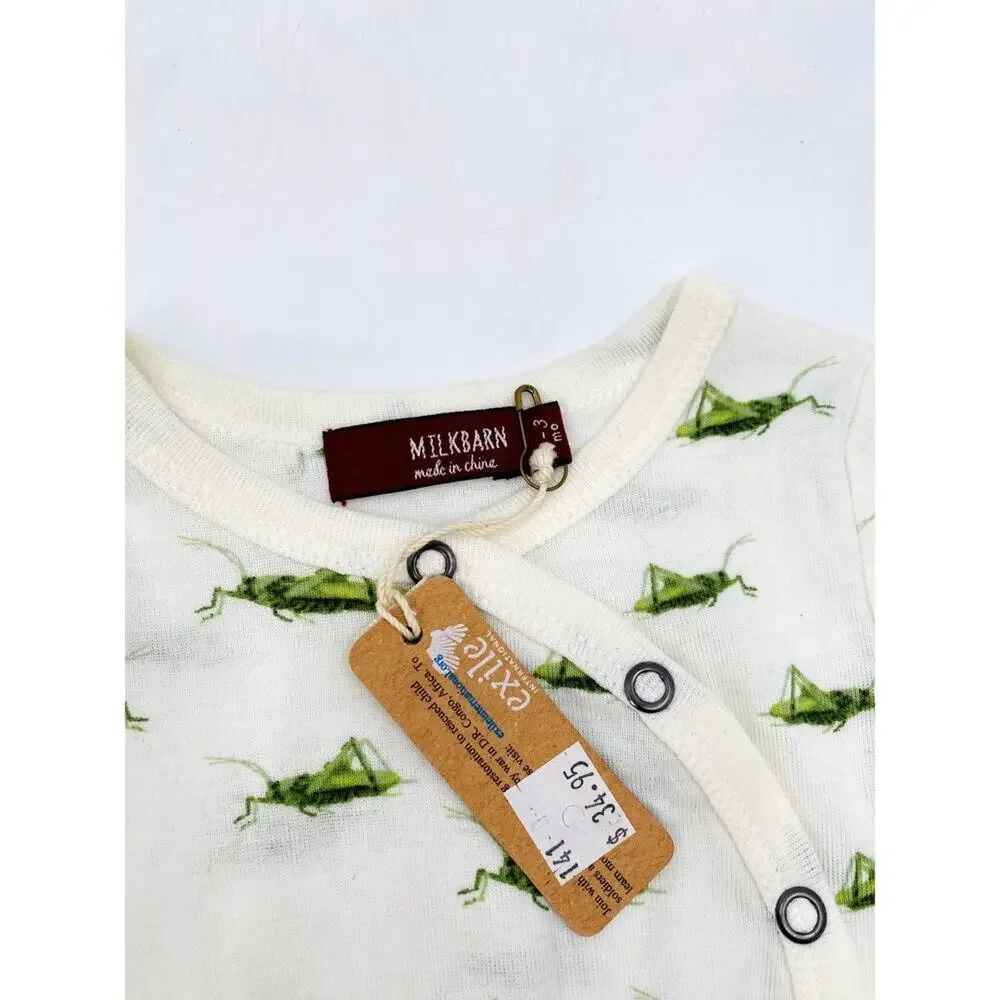 Milkbarn Grasshopper footsie one piece